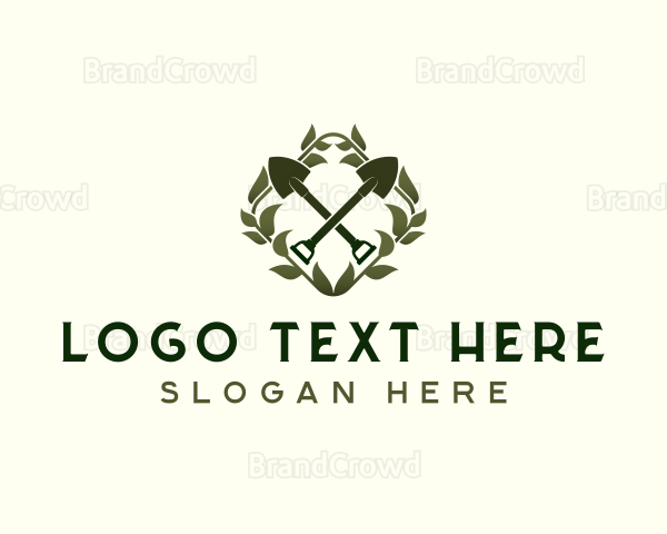 Landscaping Garden Shovel Logo