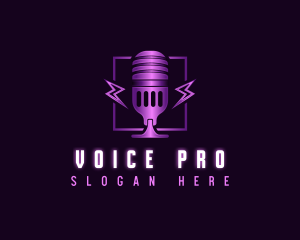 Announcer - Musician Microphone Broadcast logo design