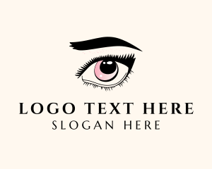 Beauty Vlogger - Eyebrow & Eyelash Makeup logo design