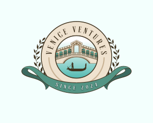 Venice - Venice Canal Bridge logo design