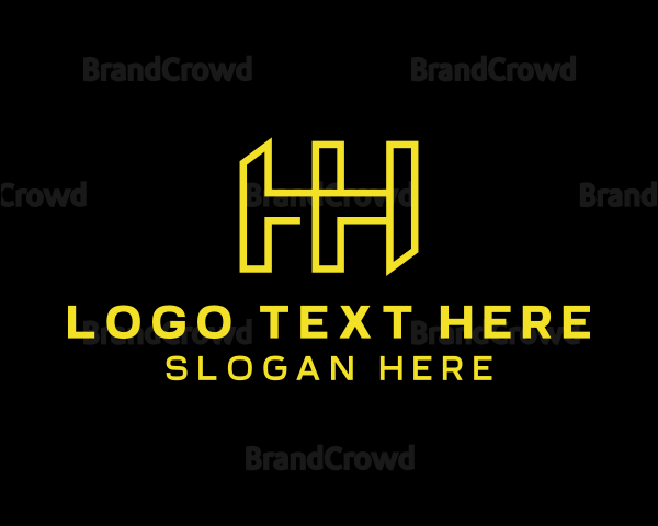 Geometric Modern Letter H Logo