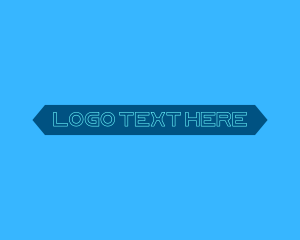 Information Technology - Futuristic Technological Wordmark Text logo design