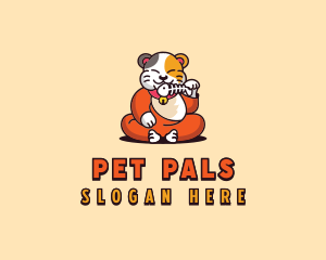 Pet Cat Monk logo design