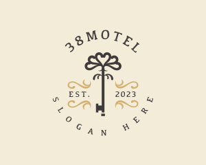 Ornamental Hotel Key logo design