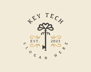 Key - Ornamental Hotel Key logo design