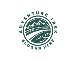 Backpacker - Mountain Road Travel logo design