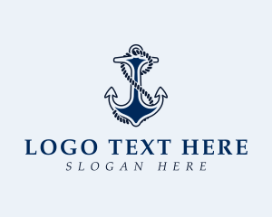 Sea Transport - Anchor Rope Letter S logo design
