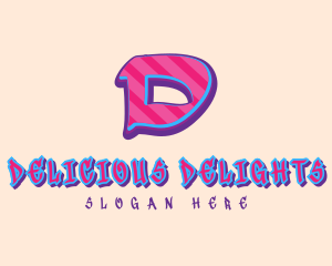 Pop Graffiti Letter D logo design