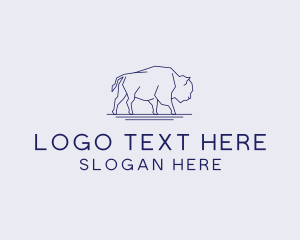 Stock Market - Bison Buffalo Company logo design