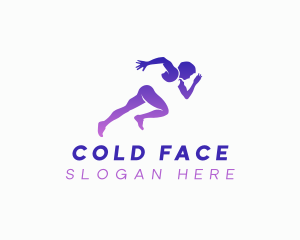 Trail Run - Marathon Athlete Sports logo design