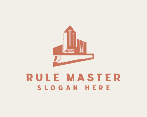 Ruler - Construction Builder Tools logo design