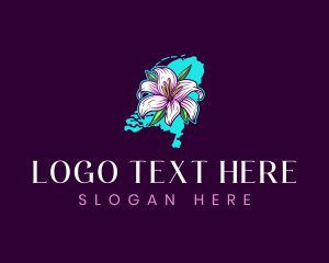 Map - Netherlands Flower Garden logo design