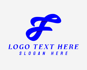 Letter F - Fashion Boutique Ribbon logo design