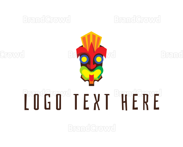 Tiki Clown Mask Logo