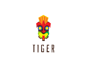 Tiki Clown Mask  Logo