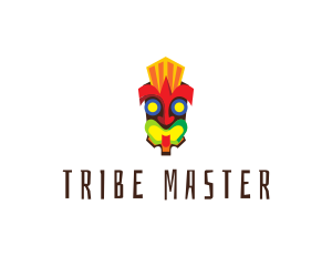 Tiki Clown Mask  logo design