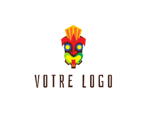 Native - Tiki Clown Mask logo design