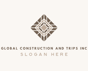 Brown Floor Tiling Logo