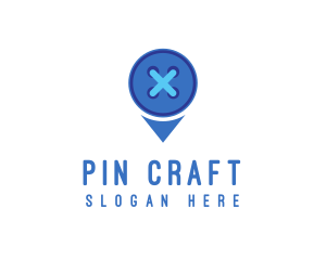 Pin - Button Location Pin logo design