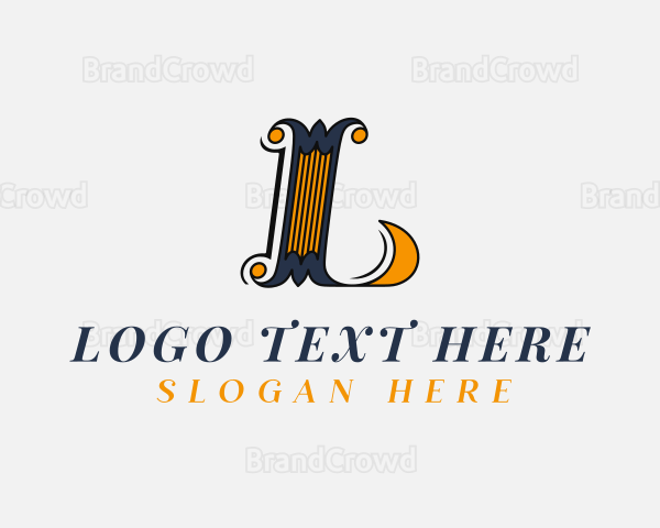 Stylish Antique Brand Letter L Logo