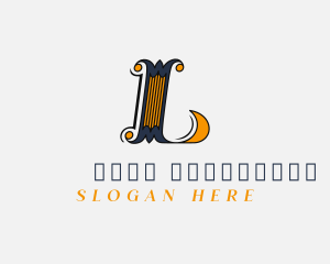 Stylish Antique Brand Letter L Logo