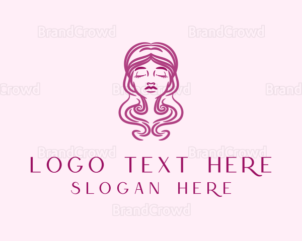 Woman Beauty Hair Stylist Logo
