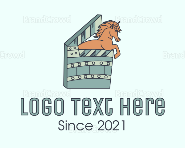 Horse Clapperboard Film Logo