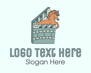 Horse Clapperboard Film  Logo