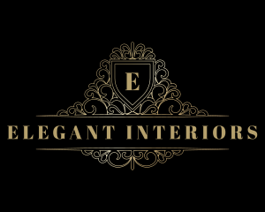 Luxury Ornamental Shield logo design