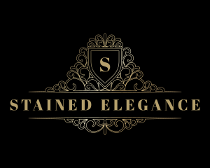 Luxury Ornamental Shield logo design