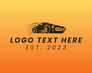 Sports Car - Fast Vintage Sportscar logo design