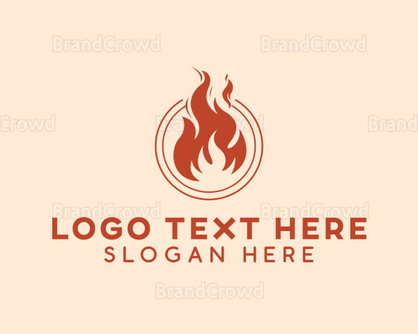 Fire Flame Heating Logo