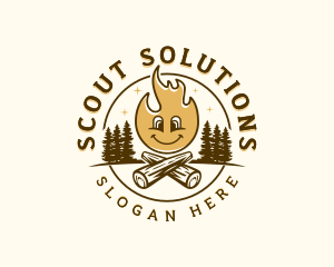 Scout - Outdoor Forest Campfire logo design