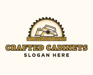 Cabinetry - Wood Planer Blade Carpentry logo design