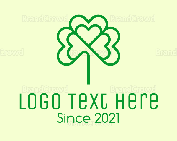Green Cloverleaf Plant Logo
