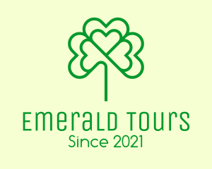 Ireland - Green Cloverleaf Plant logo design