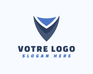 Fabrication - Masculine Business Crest Letter V logo design