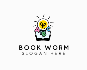 Read - Light Bulb Alphabet Book logo design