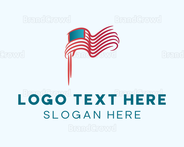 American Flag Gradient Logo