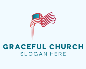 American Flag Gradient Logo