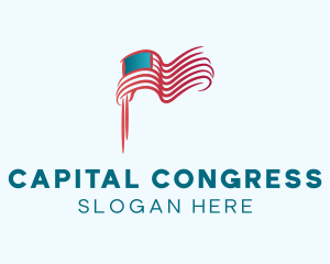 Congress - American Flag Gradient logo design