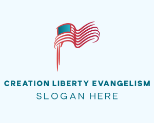 American Flag Gradient logo design