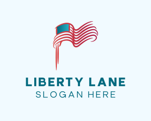 American Flag Gradient logo design