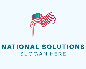 American Flag Gradient logo design