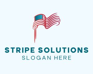 American Flag Gradient logo design