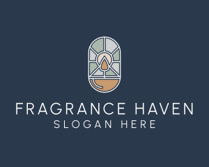 Stained Glass Candle logo design