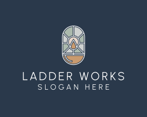 Stained Glass Candle logo design