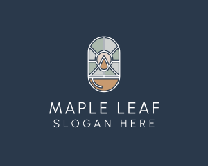 Stained Glass Candle logo design