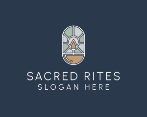 Ritual - Stained Glass Candle logo design
