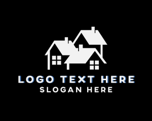 Repair - Residential House Roof logo design